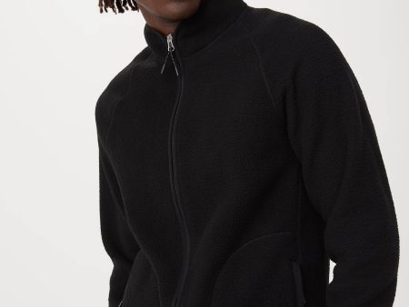 The Axis Polar Fleece Zip Up in Black Hot on Sale