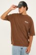 Neovision Nova Brushed Oversized Tee Washed Brown Supply