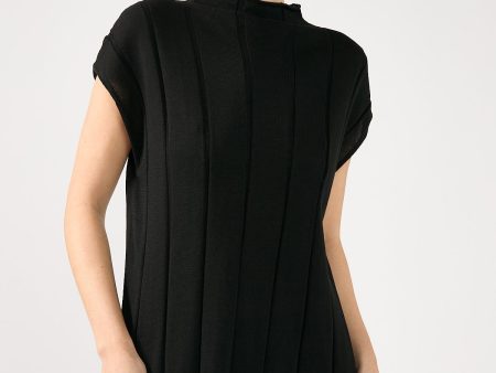 Perfect Stranger Cassava Rib Knit Top Black For Sale