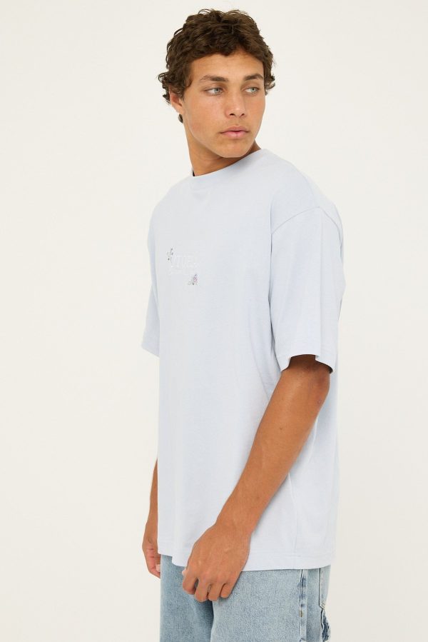 Common Need Londres Heavyweight Boxy Tee Pale Blue Online now