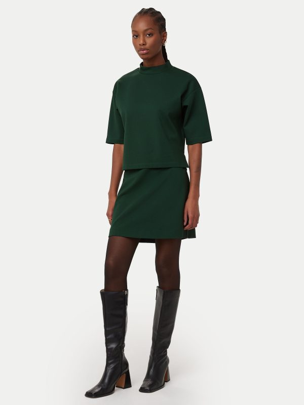 The Double Knit Mini Skirt in Pine Grove Online Sale