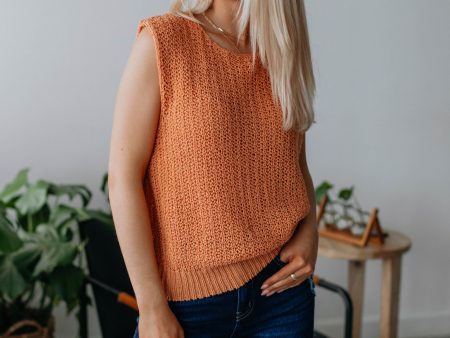 Zelie Knit Top - Peach Hot on Sale