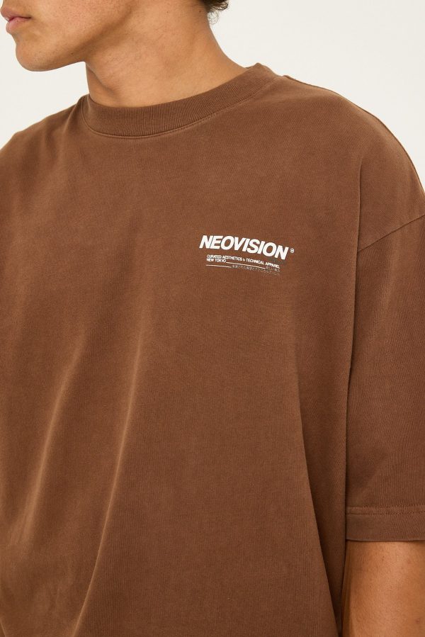 Neovision Nova Brushed Oversized Tee Washed Brown Supply