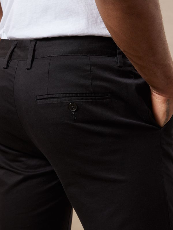 The Brunswick Slim Chino Pant in Black on Sale