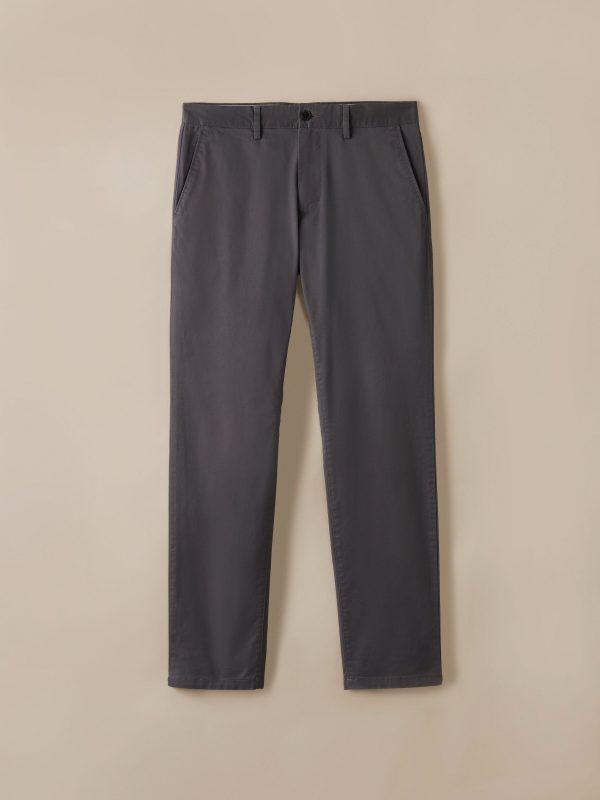 The Brunswick Slim Chino Pant in Iron Grey Hot on Sale