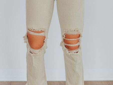 Willow Risen Jeans - Sand For Sale