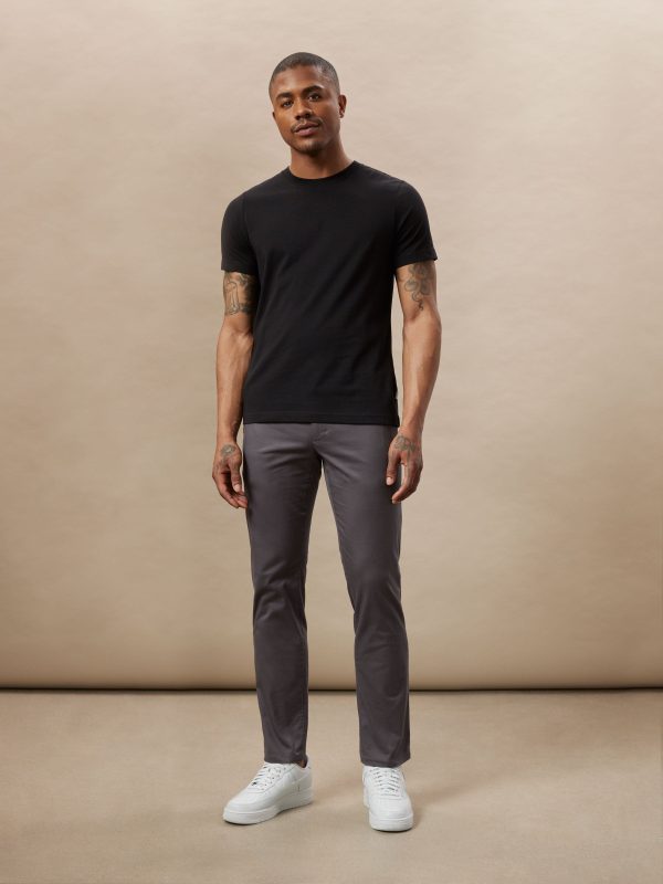 The Brunswick Slim Chino Pant in Iron Grey Hot on Sale