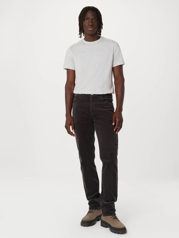 The Brunswick Corduroy Pant in Washed Black Online Sale