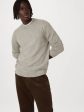 The Yak Wool Crewneck Sweater in Light Grey Hot on Sale