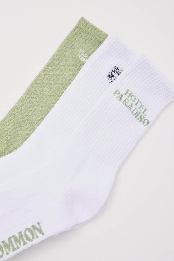 Common Need Florida Sock 3 Pack White White Sage Online Hot Sale