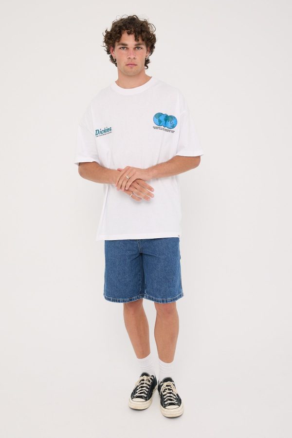 Dickies International Front 330 Tee White For Cheap