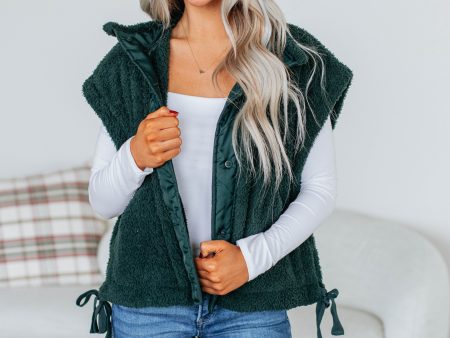 Verno Sherpa Vest - Jungle Green Fashion