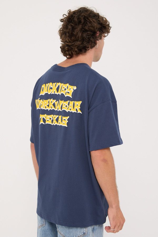 Dickies Texas Workwear 330 Tee Navy Online now