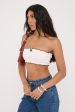 Luck & Trouble Verona Ruched Bralette White on Sale