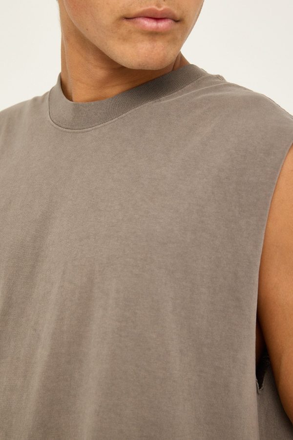 As Colour Heavy Faded Tank Faded Grey Online Hot Sale