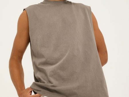 As Colour Heavy Faded Tank Faded Grey Online Hot Sale