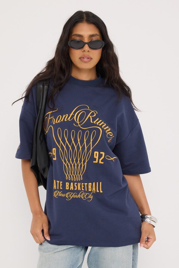 Front Runner State Basketball Tee Royal Navy Online now