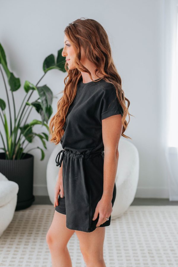 Shawnette Lounge Romper - Black Online