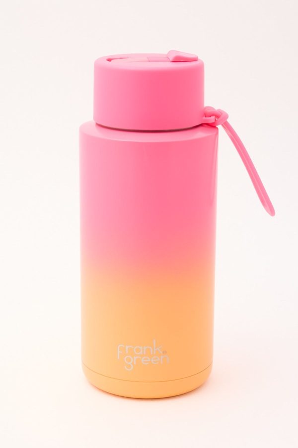 Frank Green 34oz Stainless Steel Ceramic Reusable Bottle with Flip  Summer Sunset Sale