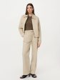 The Annie Paper Bag Loose Pant in Light Beige Online