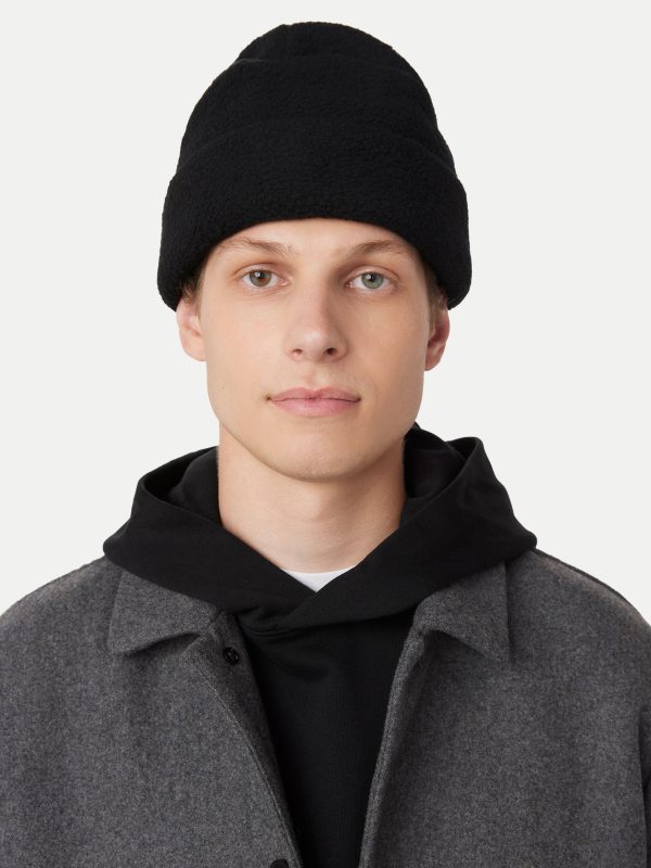 The Polar Fleece Beanie in Black For Discount