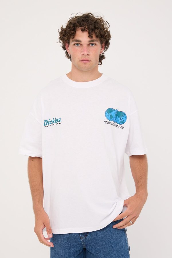 Dickies International Front 330 Tee White For Cheap