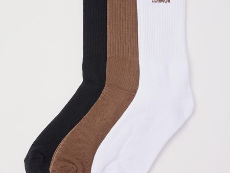 Common Need Precise Sock 3 Pack Brown White Black Hot on Sale