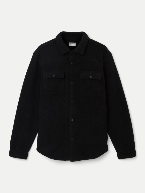 The Tundra Polar Fleece Overshirt in Black Supply