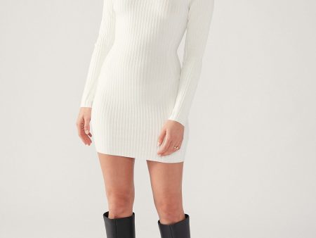 Perfect Stranger Kanaya Long Sleeve Knit Mini Dress White For Discount