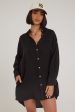 Academy Brand Hampton Linen Dress Black Hot on Sale