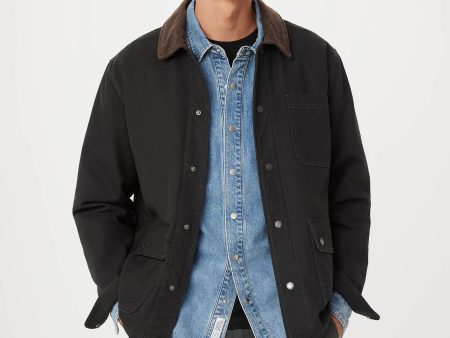 The Canvas Barn Jacket in Washed Black Supply