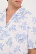 Common Need Serene Linen Resort Shirt White Blue Online