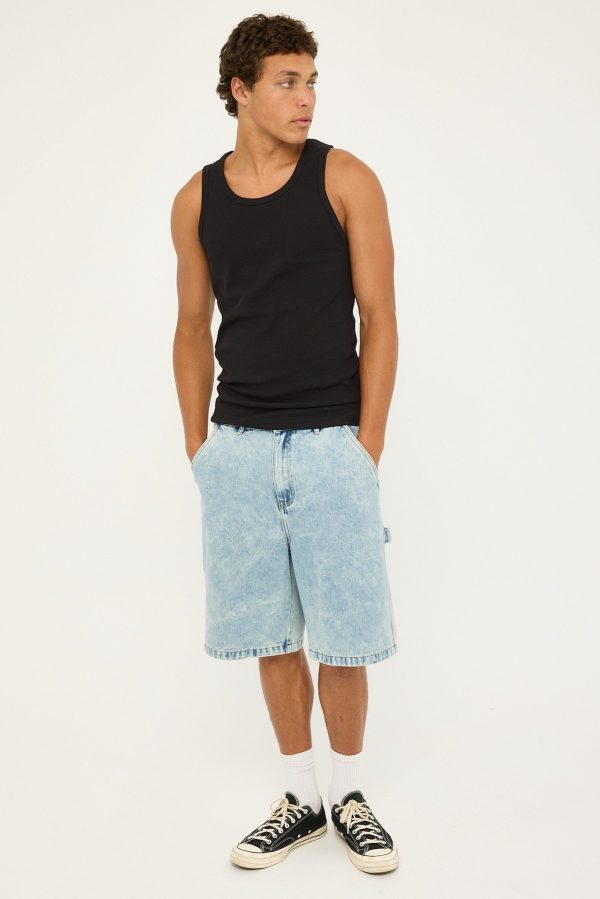 Xlarge Denim Work Short Bleach Indigo Supply