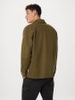 The Herringbone Overshirt in Olive Online Sale