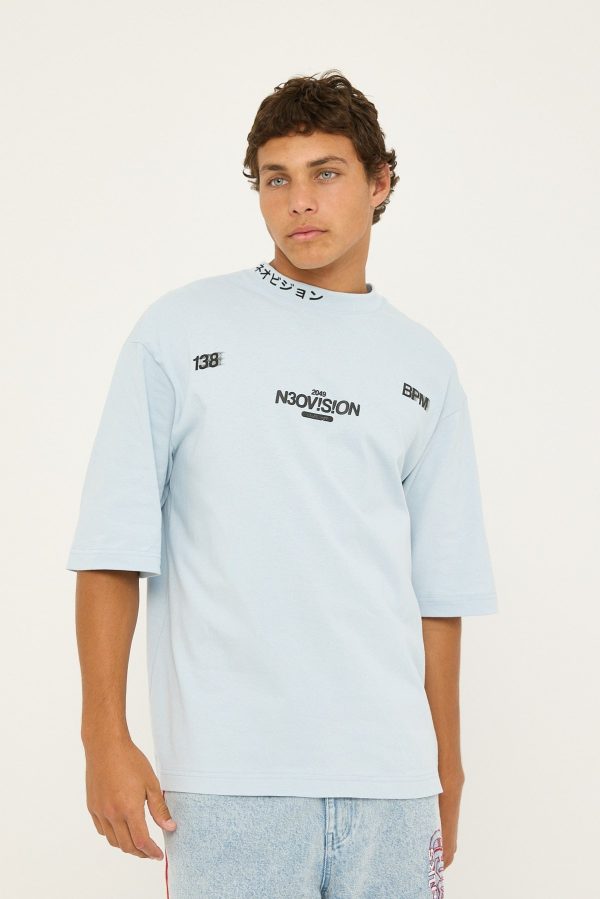 Neovision Construct Oversize Super Heavy Tee Ice Blue Sale