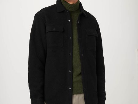 The Tundra Polar Fleece Overshirt in Black Supply