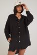 Academy Brand Hampton Linen Dress Black Hot on Sale