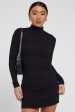 Perfect Stranger Long Sleeve Mock Mini Dress Black Online