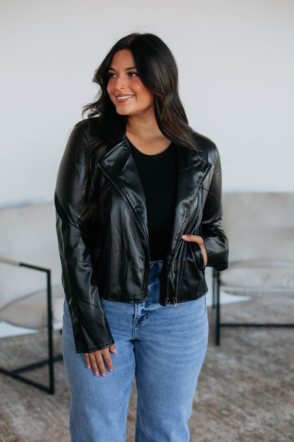 Certified Cool Girl Leather Jacket Fashion