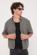 Neovision Interval Oversize Cropped Shirt Black Check For Discount