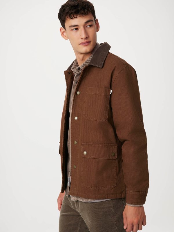 The Canvas Barn Jacket in Cappuccino Online Sale