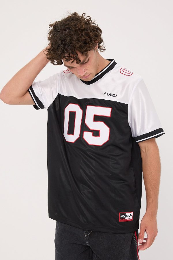 Fubu Corporate Football Jersey Black White Red Supply