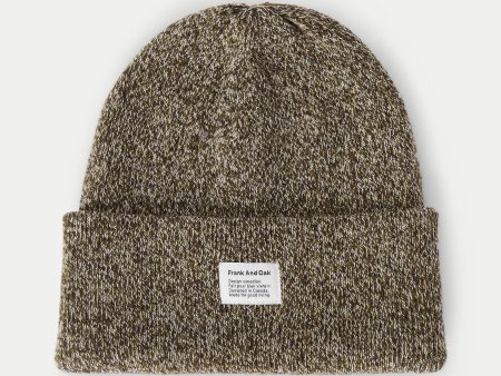 The Cotton Knit Beanie in Olive Hot on Sale