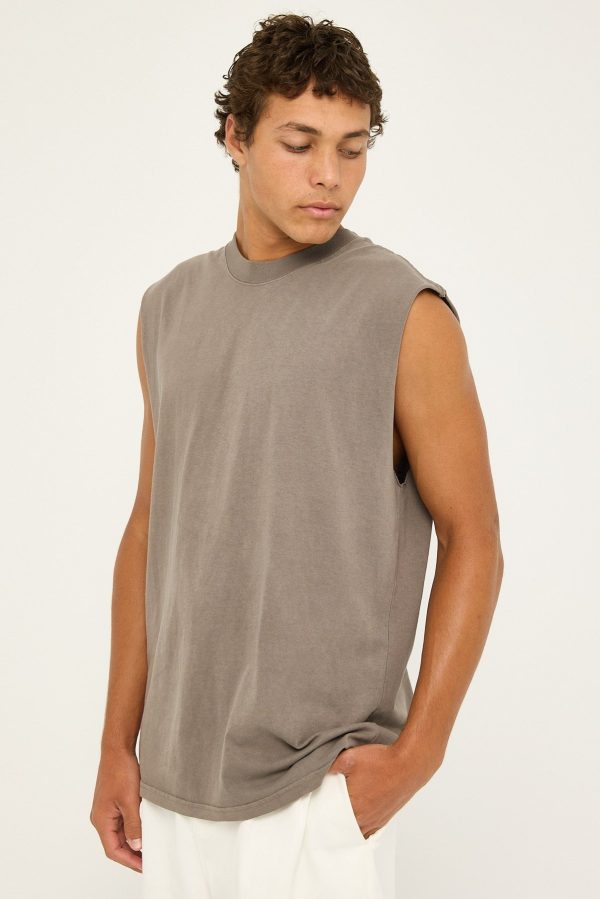 As Colour Heavy Faded Tank Faded Grey Online Hot Sale