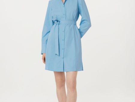 The Poplin Shirt Dress in Sky Blue Online now