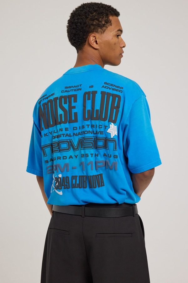 Neovision Frequency Oversize Super Heavy Tee Sunfade Blue Sale