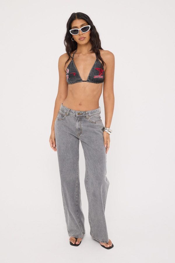 Neovision Skyline Tie Bralette Washed Black Online Hot Sale