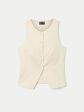 The Button Up Vest in Cream Cheap