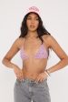 Neovision Lightning Smocked Bralette Pink Check Online Hot Sale