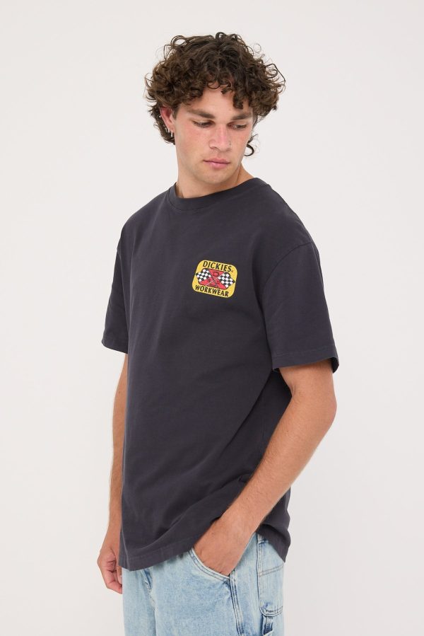 Dickies Finish Line 450 Tee Washed Black Online Sale